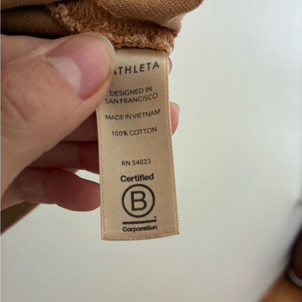 Athleta Short-Sleeve Pocket Tee in Camel - Picture 3 of 6